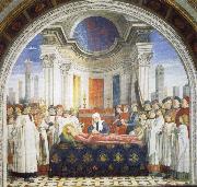 GHIRLANDAIO, Domenico Entombment of St.Fina France oil painting artist